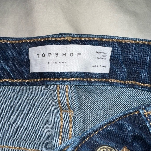 Topshop NWT Ripped Straight Leg Jeans - Picture 5 of 6